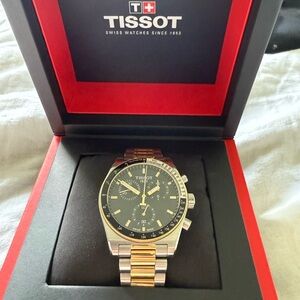 Tissot PR516 Chronograph Quartz watch with two -tone stainless steel bracelet.